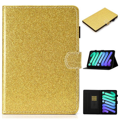 For iPad 2025 / 2022 Glossy Glitter Powder Horizontal Flip Leather Tablet Case(Gold) - iPad 2025 / 2022 Cases by buy2fix | Online Shopping UK | buy2fix