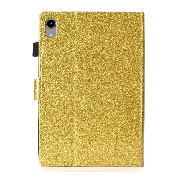 For iPad 2025 / 2022 Glossy Glitter Powder Horizontal Flip Leather Tablet Case(Gold) - iPad 2025 / 2022 Cases by buy2fix | Online Shopping UK | buy2fix
