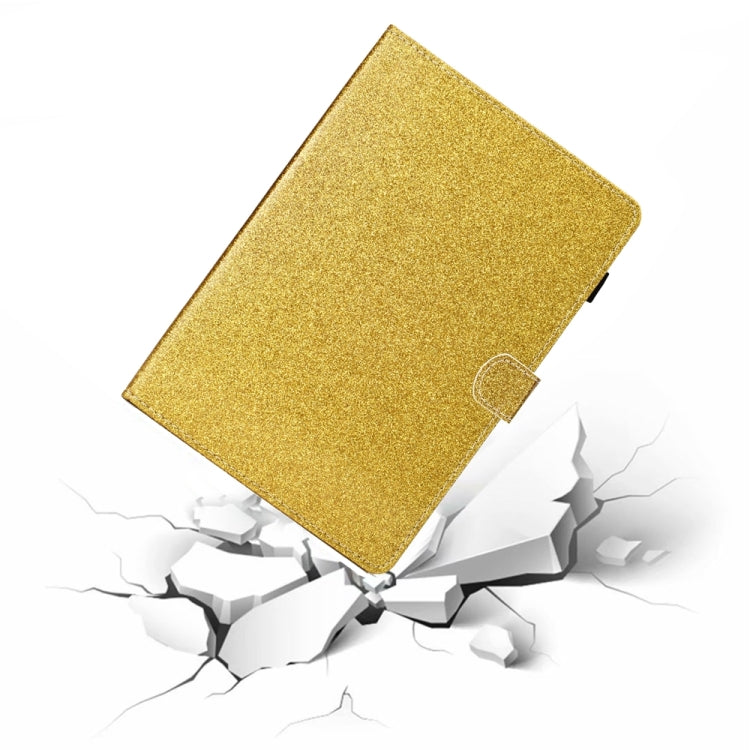 For iPad 2025 / 2022 Glossy Glitter Powder Horizontal Flip Leather Tablet Case(Gold) - iPad 2025 / 2022 Cases by buy2fix | Online Shopping UK | buy2fix