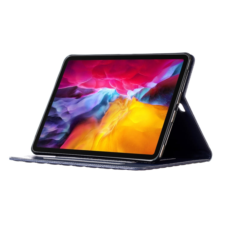 For iPad Pro 11 2022 / 2021 / 2020 Elegant Rhombic Texture Horizontal Flip Leather Tablet Case(Blue) - iPad Pro 11 (2022/2021) Cases by buy2fix | Online Shopping UK | buy2fix