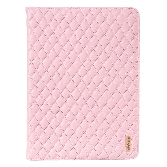 For iPad Pro 11 2022 / 2021 / 2020 Elegant Rhombic Texture Horizontal Flip Leather Tablet Case(Pink) - iPad Pro 11 (2022/2021) Cases by buy2fix | Online Shopping UK | buy2fix