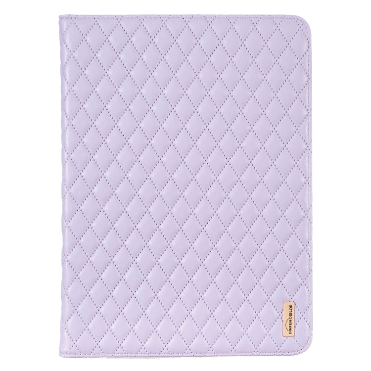 For iPad Pro 11 2022 / 2021 / 2020 Elegant Rhombic Texture Horizontal Flip Leather Tablet Case(Purple) - iPad Pro 11 (2022/2021) Cases by buy2fix | Online Shopping UK | buy2fix