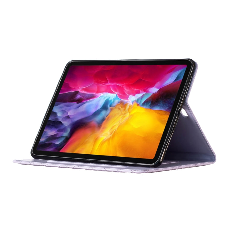 For iPad Pro 11 2022 / 2021 / 2020 Elegant Rhombic Texture Horizontal Flip Leather Tablet Case(Purple) - iPad Pro 11 (2022/2021) Cases by buy2fix | Online Shopping UK | buy2fix