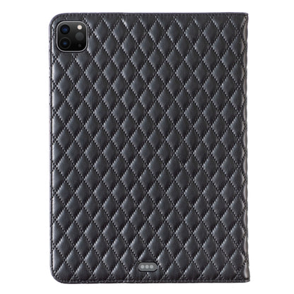 For iPad Pro 11 2022 / 2021 / 2020 Elegant Rhombic Texture Horizontal Flip Leather Tablet Case(Black) - iPad Pro 11 (2022/2021) Cases by buy2fix | Online Shopping UK | buy2fix