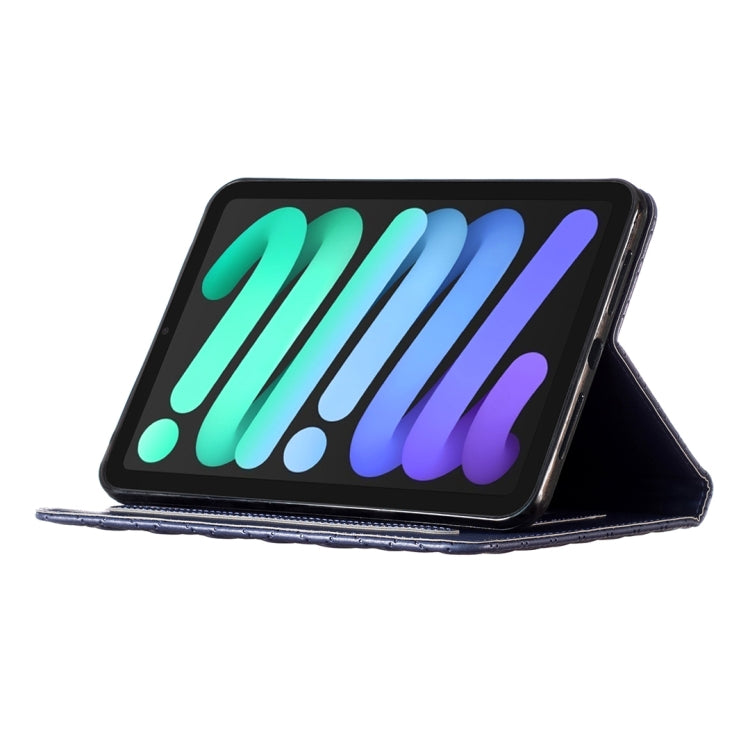 For iPad mini 6 / mini 2024 Elegant Rhombic Texture Horizontal Flip Leather Tablet Case(Blue) - iPad mini 6 Cases by buy2fix | Online Shopping UK | buy2fix