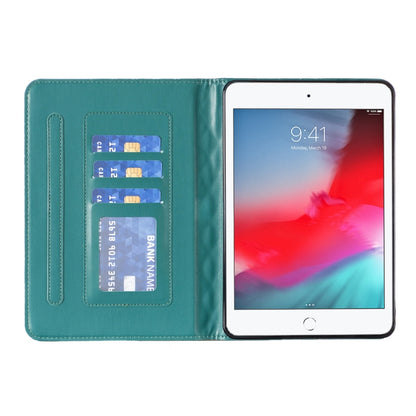 For iPad mini 5 / 4 / 3 / 2 / 1 Elegant Rhombic Texture Horizontal Flip Leather Tablet Case(Green) - More iPad Cases by buy2fix | Online Shopping UK | buy2fix