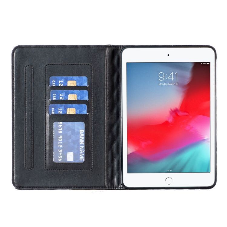 For iPad mini 5 / 4 / 3 / 2 / 1 Elegant Rhombic Texture Horizontal Flip Leather Tablet Case(Black) - More iPad Cases by buy2fix | Online Shopping UK | buy2fix