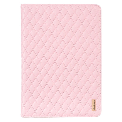 For iPad Pro 10.5 2019 / 10.2 Elegant Rhombic Texture Horizontal Flip Leather Tablet Case(Pink) - iPad Pro 10.5 inch Cases by buy2fix | Online Shopping UK | buy2fix