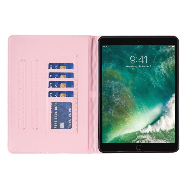 For iPad Pro 10.5 2019 / 10.2 Elegant Rhombic Texture Horizontal Flip Leather Tablet Case(Pink) - iPad Pro 10.5 inch Cases by buy2fix | Online Shopping UK | buy2fix