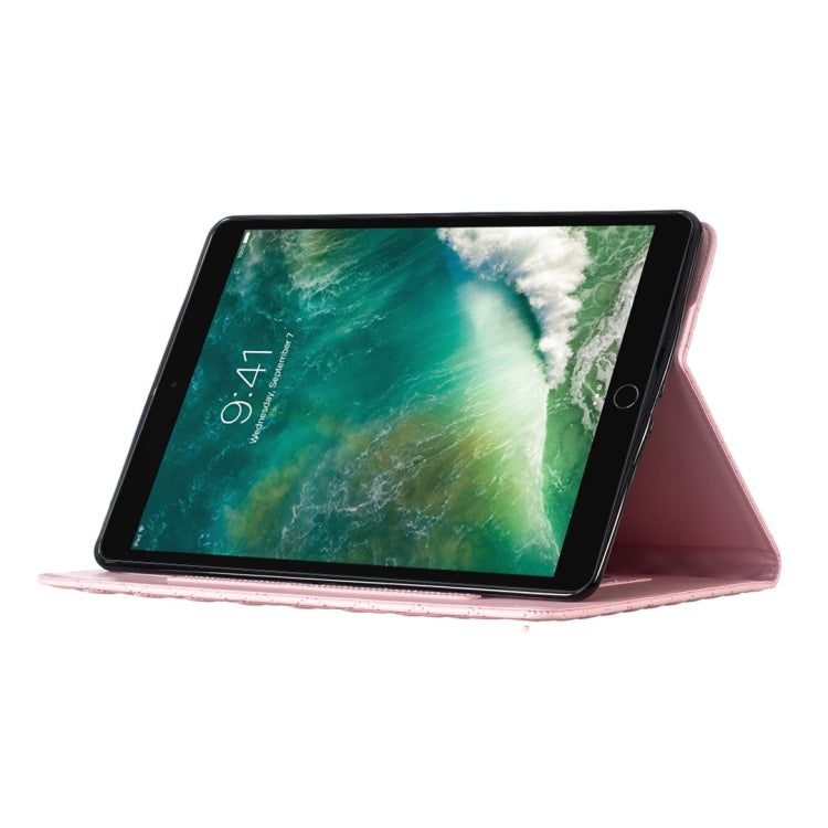 For iPad Pro 10.5 2019 / 10.2 Elegant Rhombic Texture Horizontal Flip Leather Tablet Case(Pink) - iPad Pro 10.5 inch Cases by buy2fix | Online Shopping UK | buy2fix
