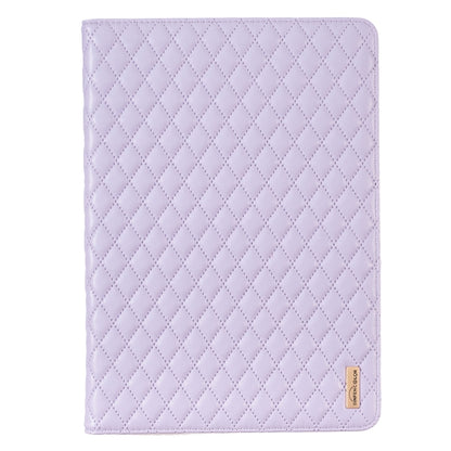 For iPad Pro 10.5 2019 / 10.2 Elegant Rhombic Texture Horizontal Flip Leather Tablet Case(Purple) - iPad Pro 10.5 inch Cases by buy2fix | Online Shopping UK | buy2fix