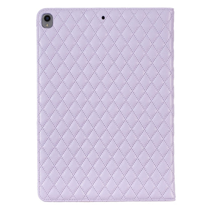 For iPad Pro 10.5 2019 / 10.2 Elegant Rhombic Texture Horizontal Flip Leather Tablet Case(Purple) - iPad Pro 10.5 inch Cases by buy2fix | Online Shopping UK | buy2fix