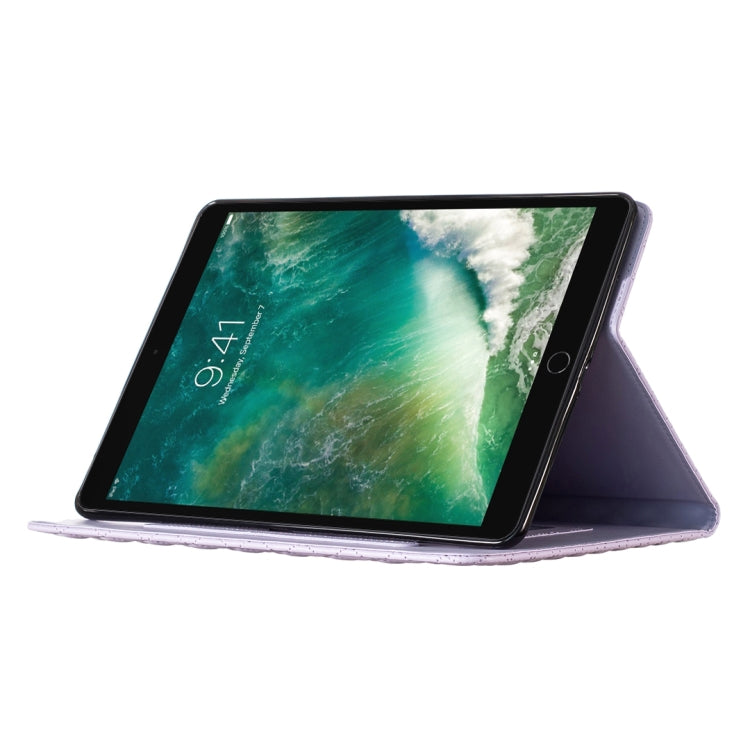For iPad Pro 10.5 2019 / 10.2 Elegant Rhombic Texture Horizontal Flip Leather Tablet Case(Purple) - iPad Pro 10.5 inch Cases by buy2fix | Online Shopping UK | buy2fix