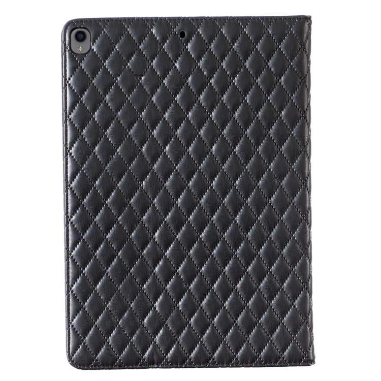 For iPad Pro 10.5 2019 / 10.2 Elegant Rhombic Texture Horizontal Flip Leather Tablet Case(Black) - iPad Pro 10.5 inch Cases by buy2fix | Online Shopping UK | buy2fix