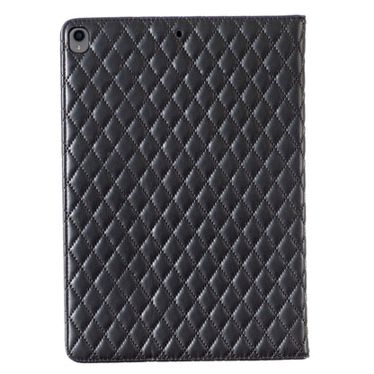For iPad Pro 10.5 2019 / 10.2 Elegant Rhombic Texture Horizontal Flip Leather Tablet Case(Black) - iPad Pro 10.5 inch Cases by buy2fix | Online Shopping UK | buy2fix