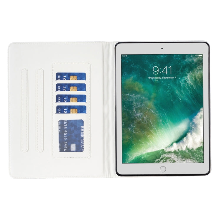 For iPad 8 / 7 / 6 / 5 9.7 inch Elegant Rhombic Texture Horizontal Flip Leather Tablet Case(White) - iPad Pro 9.7 inch Cases by buy2fix | Online Shopping UK | buy2fix