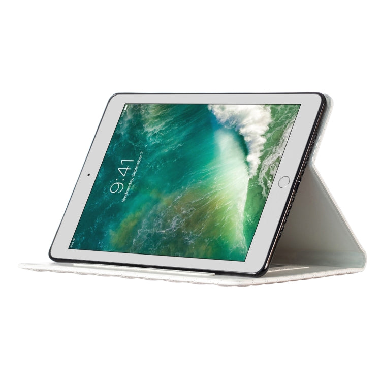 For iPad 8 / 7 / 6 / 5 9.7 inch Elegant Rhombic Texture Horizontal Flip Leather Tablet Case(White) - iPad Pro 9.7 inch Cases by buy2fix | Online Shopping UK | buy2fix