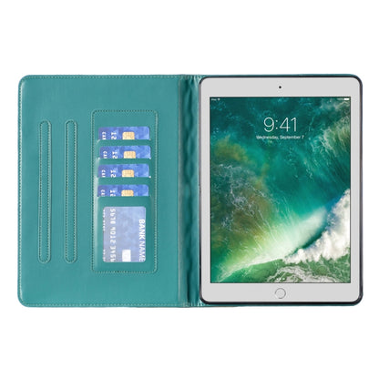 For iPad 8 / 7 / 6 / 5 9.7 inch Elegant Rhombic Texture Horizontal Flip Leather Tablet Case(Green) - iPad Pro 9.7 inch Cases by buy2fix | Online Shopping UK | buy2fix