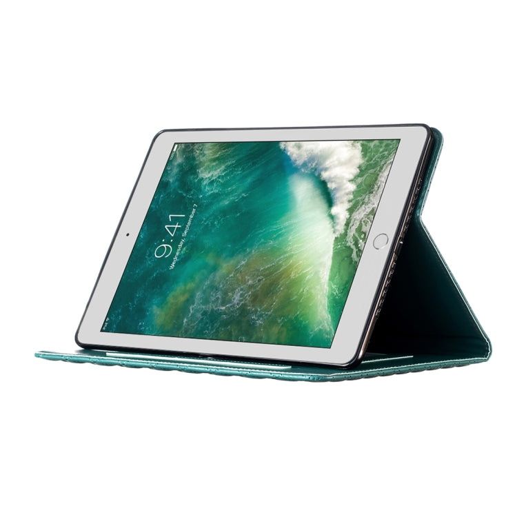 For iPad 8 / 7 / 6 / 5 9.7 inch Elegant Rhombic Texture Horizontal Flip Leather Tablet Case(Green) - iPad Pro 9.7 inch Cases by buy2fix | Online Shopping UK | buy2fix