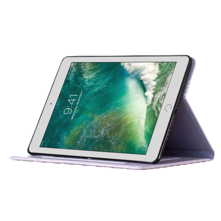 For iPad 8 / 7 / 6 / 5 9.7 inch Elegant Rhombic Texture Horizontal Flip Leather Tablet Case(Purple) - iPad Pro 9.7 inch Cases by buy2fix | Online Shopping UK | buy2fix