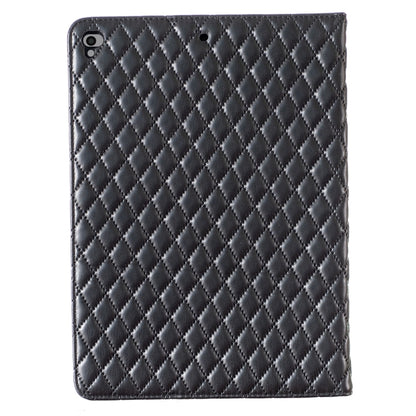 For iPad 8 / 7 / 6 / 5 9.7 inch Elegant Rhombic Texture Horizontal Flip Leather Tablet Case(Black) - iPad Pro 9.7 inch Cases by buy2fix | Online Shopping UK | buy2fix
