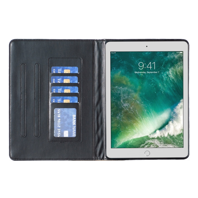 For iPad 8 / 7 / 6 / 5 9.7 inch Elegant Rhombic Texture Horizontal Flip Leather Tablet Case(Black) - iPad Pro 9.7 inch Cases by buy2fix | Online Shopping UK | buy2fix