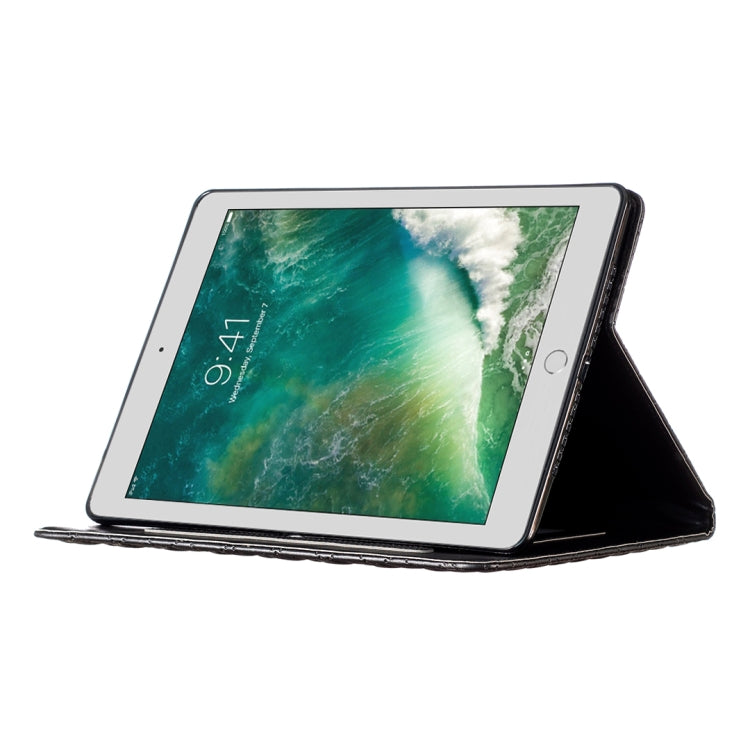 For iPad 8 / 7 / 6 / 5 9.7 inch Elegant Rhombic Texture Horizontal Flip Leather Tablet Case(Black) - iPad Pro 9.7 inch Cases by buy2fix | Online Shopping UK | buy2fix