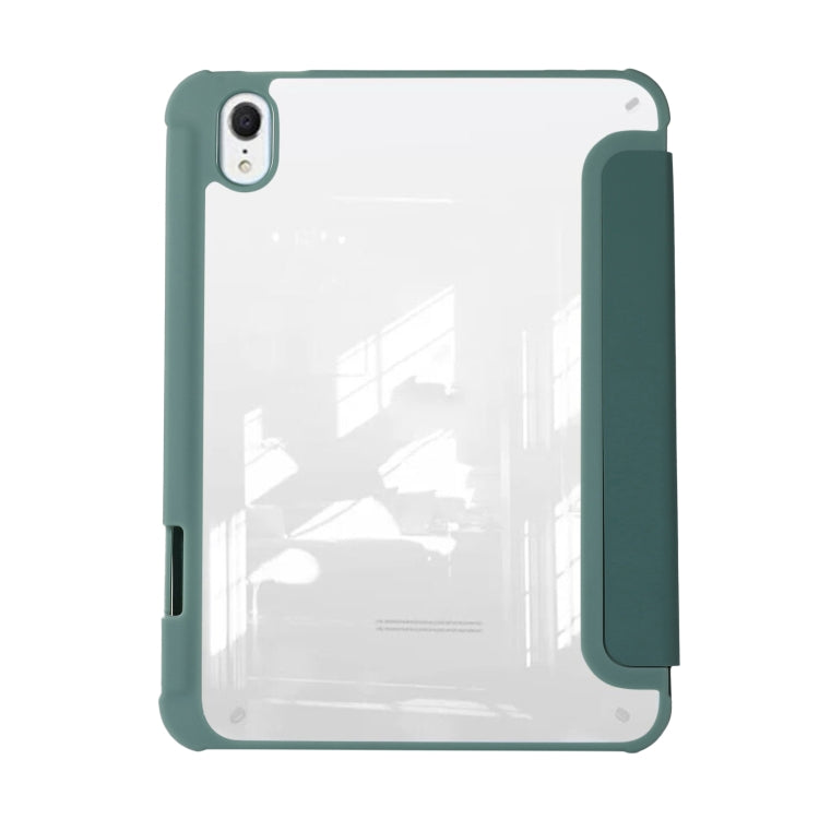 For iPad 2025 / 2022 Acrylic 3-folding Leather Tablet Case(Dark Green) - iPad 2025 / 2022 Cases by buy2fix | Online Shopping UK | buy2fix