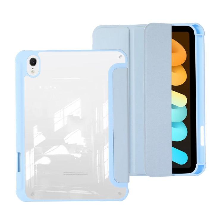 For iPad 2025 / 2022 Acrylic 3-folding Leather Tablet Case(Light Blue) - iPad 2025 / 2022 Cases by buy2fix | Online Shopping UK | buy2fix
