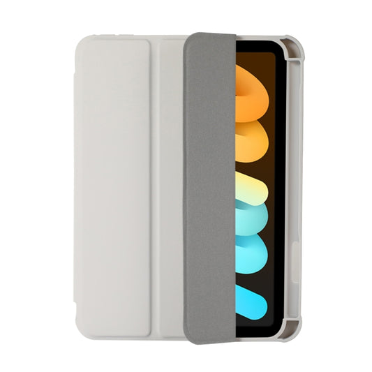 For iPad 2025 / 2022 Acrylic 3-folding Leather Tablet Case(Grey) - iPad 2025 / 2022 Cases by buy2fix | Online Shopping UK | buy2fix