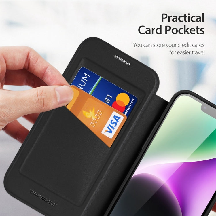 For iPhone 14 / iPhone 13 DUX DUCIS Skin X Pro Series Magsafe PC + TPU Phone Leather Case(Black) by DUX DUCIS