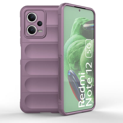 For Xiaomi Redmi Note 12 5G / Note 12 5G India Magic Shield TPU + Flannel Phone Case(Purple) by buy2fix