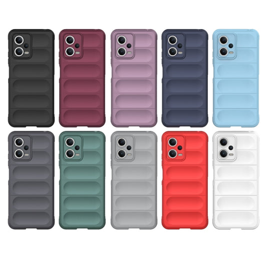 For Xiaomi Redmi Note 12 5G /  Note 12 5G India Magic Shield TPU + Flannel Phone Case(Grey) - Xiaomi Cases by buy2fix | Online Shopping UK | buy2fix