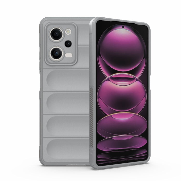 For Xiaomi Redmi Note 12 Pro 5G China / Note 12 Pro 5G Speed Magic Shield TPU + Flannel Phone Case(Grey) by buy2fix