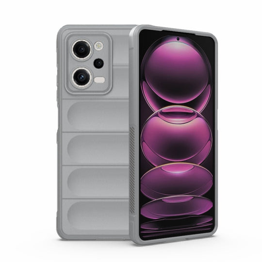 For Xiaomi Redmi Note 12 Pro 5G China / Note 12 Pro 5G Speed  Magic Shield TPU + Flannel Phone Case(Grey)
