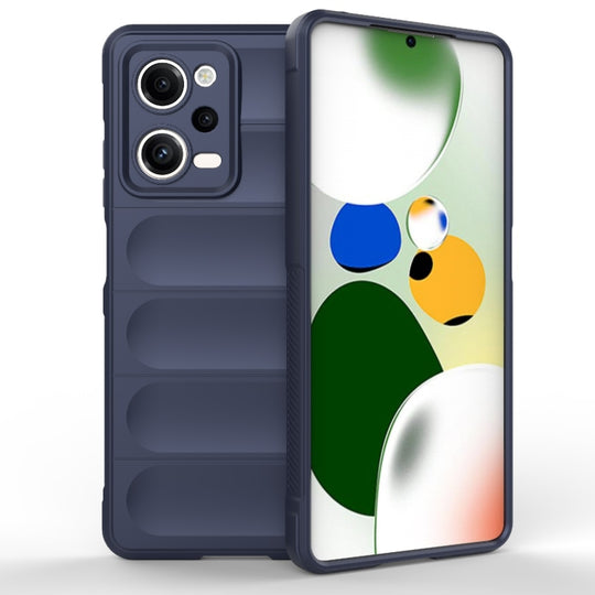 For Xiaomi Redmi Note 12 Pro 5G China / Note 12 Pro 5G Speed  Magic Shield TPU + Flannel Phone Case(Dark Blue)