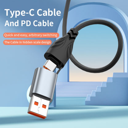 ADC-008 2 in 1 PD 30W USB/Type-C to 8 Pin Fast Charge Data Cable, Length: 1m by buy2fix