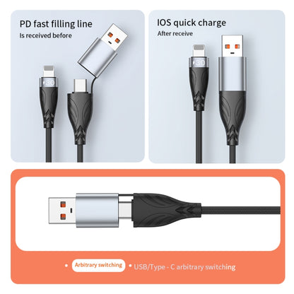 ADC-008 2 in 1 PD 30W USB/Type-C to 8 Pin Fast Charge Data Cable, Length: 1m by buy2fix