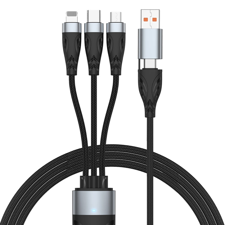 ADC-008 100W USB/Type-C to Type-C + 8 Pin + Micro USB Two to Three Fully Compatible Fast Charge Data Cable, Length:1.2m by buy2fix
