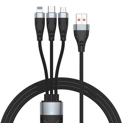 ADC-008 66W USB to USB-C/Type-C + 8 Pin + Micro USB 3 in 1 Fully Compatible Fast Charge Data Cable, Length:2m by buy2fix