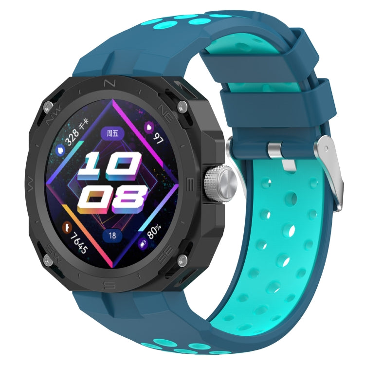 For Huawei Watch GT Cyber Two-color Silicone Watch Band (Blue) by buy2fix