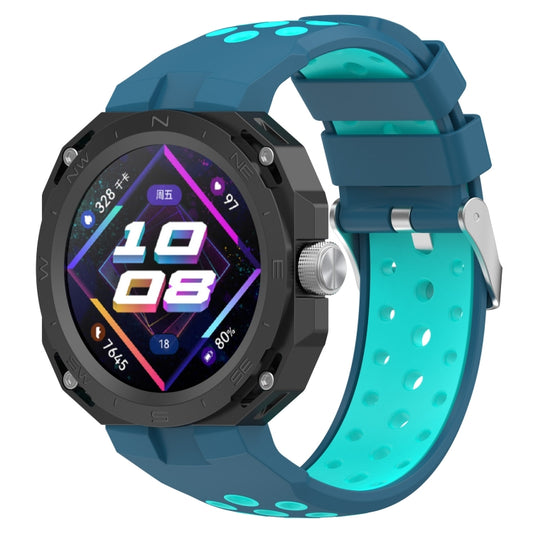 For Huawei Watch GT Cyber Two-color Silicone Watch Band (Blue) by buy2fix