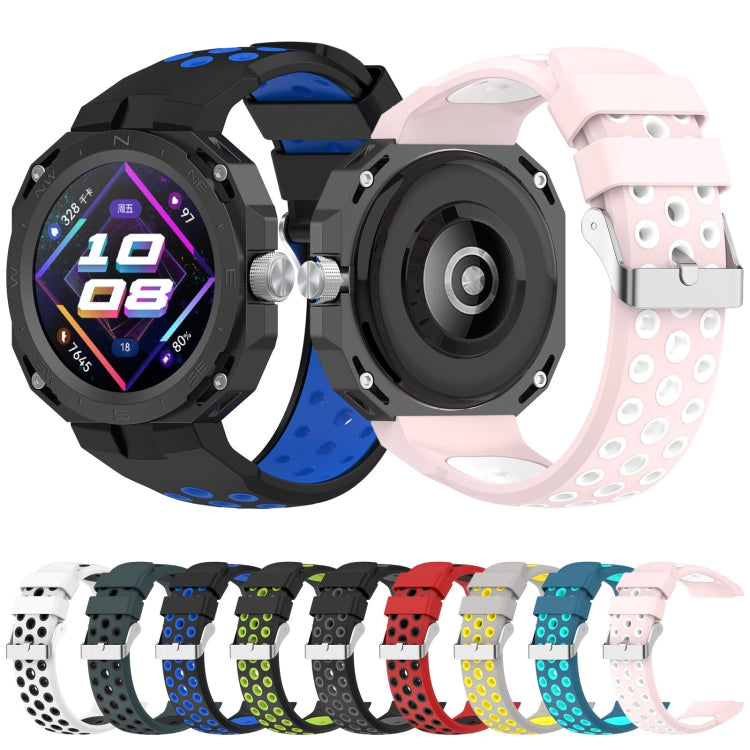 For Huawei Watch GT Cyber Two-color Silicone Watch Band (Blue) by buy2fix