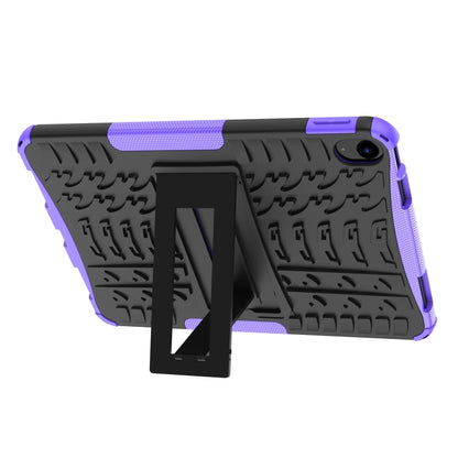 For iPad 2025 / 2022 Tire Texture TPU + PC Tablet Case with Holder(Purple) - iPad 2025 / 2022 Cases by buy2fix | Online Shopping UK | buy2fix