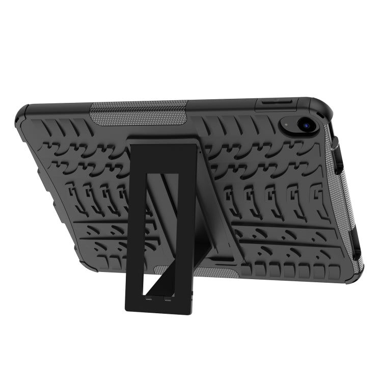 For iPad 2025 / 2022 Tire Texture TPU + PC Tablet Case with Holder(Black) - iPad 2025 / 2022 Cases by buy2fix | Online Shopping UK | buy2fix