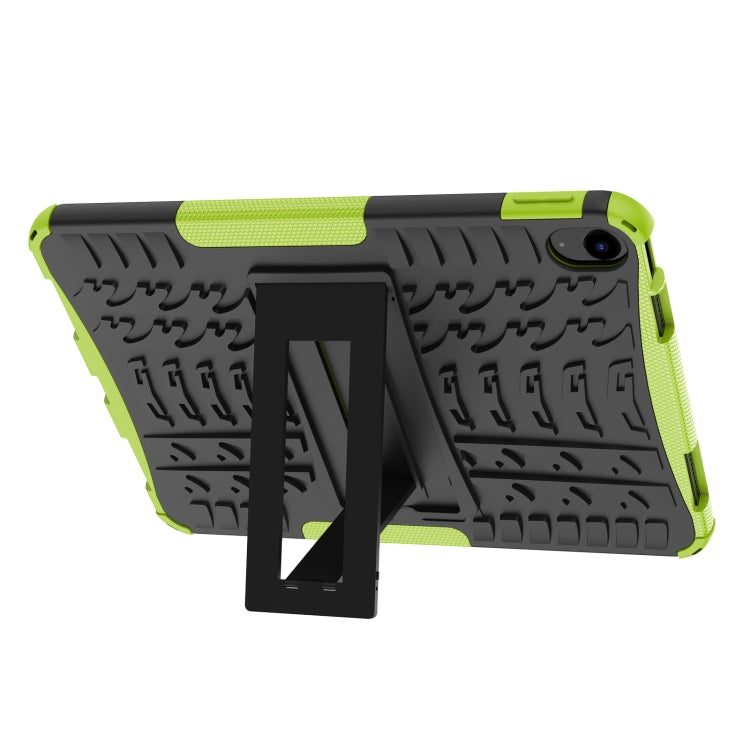 For iPad 2025 / 2022 Tire Texture TPU + PC Tablet Case with Holder(Green) - iPad 2025 / 2022 Cases by buy2fix | Online Shopping UK | buy2fix