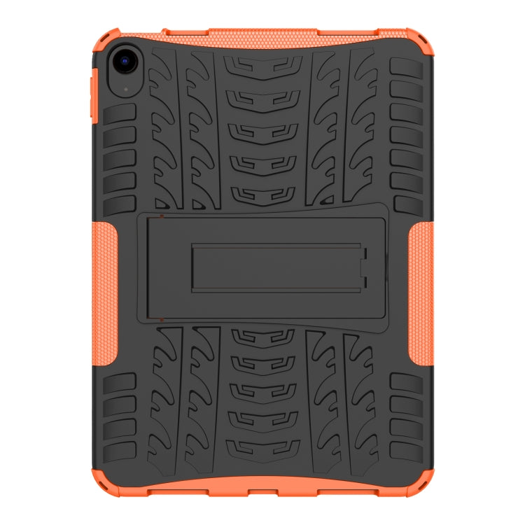 For iPad 2025 / 2022 Tire Texture TPU + PC Tablet Case with Holder(Orange) - iPad 2025 / 2022 Cases by buy2fix | Online Shopping UK | buy2fix