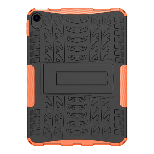 For iPad 2025 / 2022 Tire Texture TPU + PC Tablet Case with Holder(Orange) - iPad 2025 / 2022 Cases by buy2fix | Online Shopping UK | buy2fix