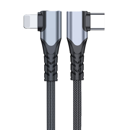 ADC-009 20W USB-C/Type-C to 8 Pin Double Elbow Data Cable, Length:0.4m by buy2fix