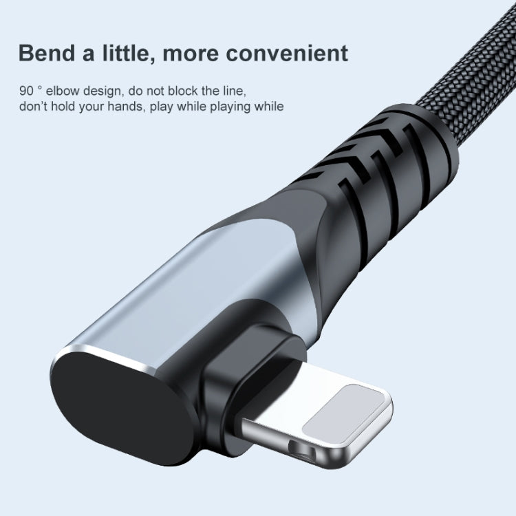 ADC-009 20W USB-C/Type-C to 8 Pin Double Elbow Data Cable, Length:0.4m by buy2fix